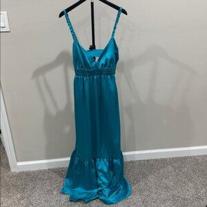 NWT teal Spaghetti Strap Maxi Dress